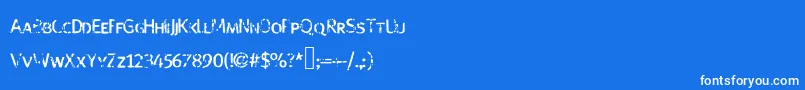 Strangeboy Font – White Fonts on Blue Background