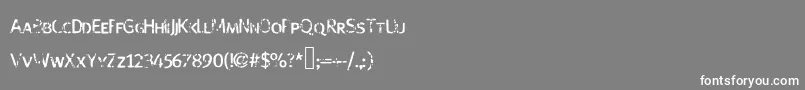 Strangeboy Font – White Fonts on Gray Background