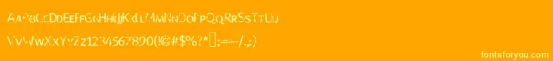 Strangeboy Font – Yellow Fonts on Orange Background