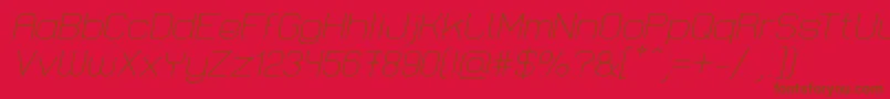 LastwaerkLightOblique Font – Brown Fonts on Red Background