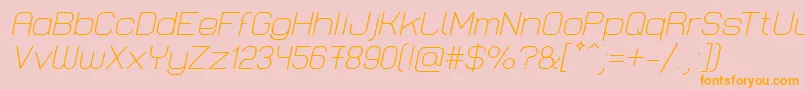 LastwaerkLightOblique Font – Orange Fonts on Pink Background