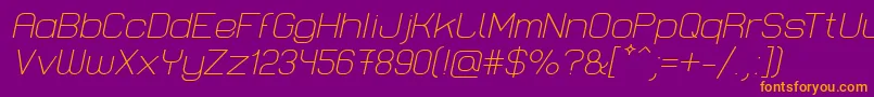 LastwaerkLightOblique Font – Orange Fonts on Purple Background