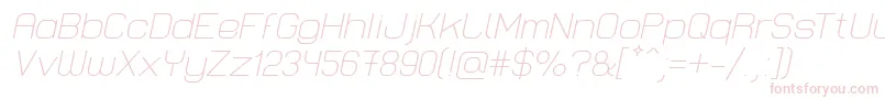 LastwaerkLightOblique Font – Pink Fonts on White Background