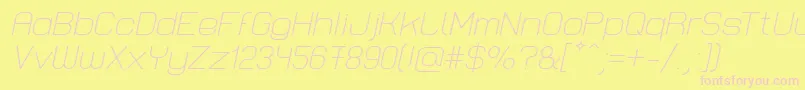 LastwaerkLightOblique Font – Pink Fonts on Yellow Background