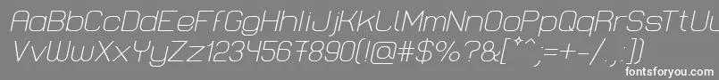 LastwaerkLightOblique Font – White Fonts on Gray Background