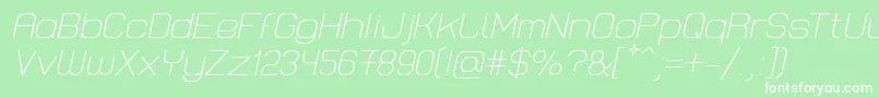 LastwaerkLightOblique Font – White Fonts on Green Background