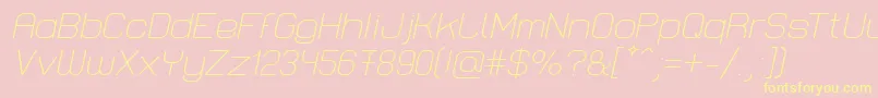 LastwaerkLightOblique Font – Yellow Fonts on Pink Background