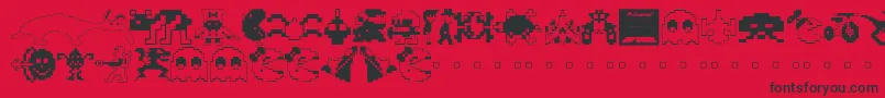 Arcade ffy Font – Black Fonts on Red Background