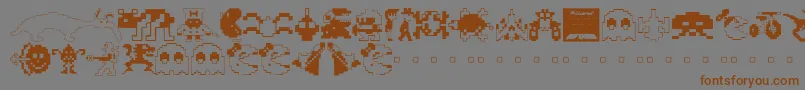 Arcade ffy-fontti – ruskeat fontit harmaalla taustalla