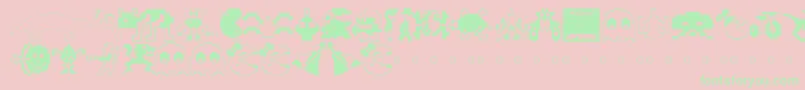 フォントArcade ffy – ピンクの背景に緑の文字