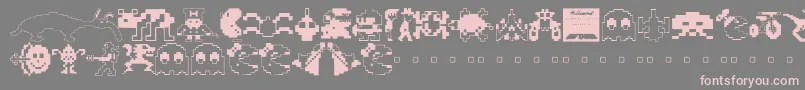 Arcade ffy Font – Pink Fonts on Gray Background