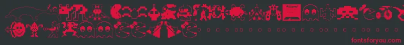 Arcade ffy Font – Red Fonts on Black Background