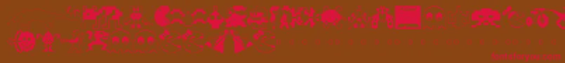 Arcade ffy Font – Red Fonts on Brown Background