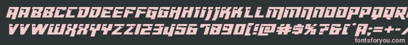 Dangerbotexpandital Font – Pink Fonts on Black Background