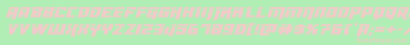 Dangerbotexpandital Font – Pink Fonts on Green Background