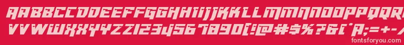 Dangerbotexpandital Font – Pink Fonts on Red Background