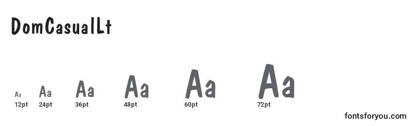 DomCasualLt Font Sizes
