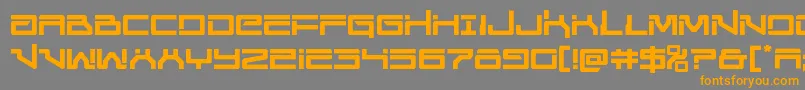 Unitedplanets Font – Orange Fonts on Gray Background