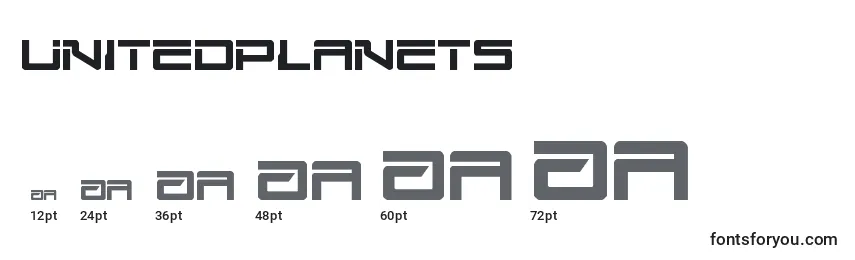 Размеры шрифта Unitedplanets