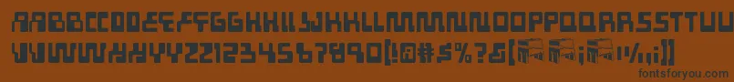 Tabletron Font – Black Fonts on Brown Background