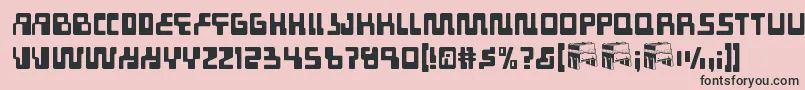 Tabletron Font – Black Fonts on Pink Background