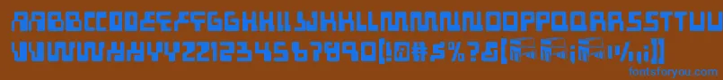 Tabletron Font – Blue Fonts on Brown Background