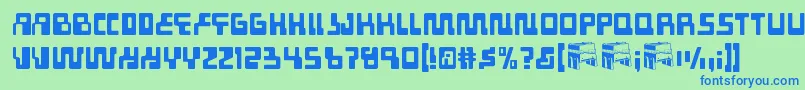 Tabletron Font – Blue Fonts on Green Background