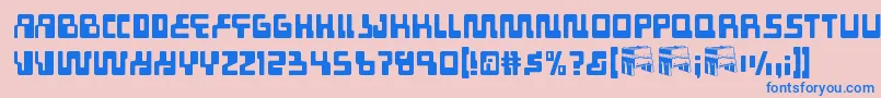 Tabletron Font – Blue Fonts on Pink Background