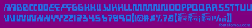 Шрифт Tabletron – синие шрифты на фиолетовом фоне