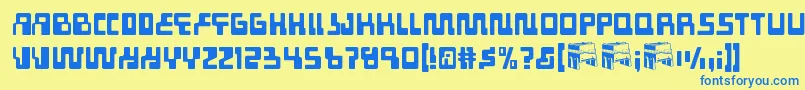 Tabletron Font – Blue Fonts on Yellow Background