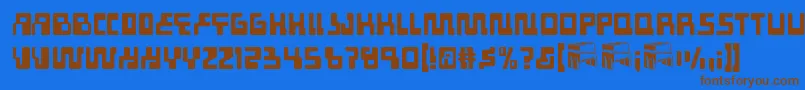 Tabletron Font – Brown Fonts on Blue Background