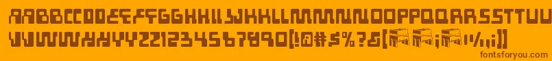 Шрифт Tabletron – коричневые шрифты на оранжевом фоне