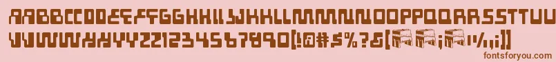 Tabletron Font – Brown Fonts on Pink Background