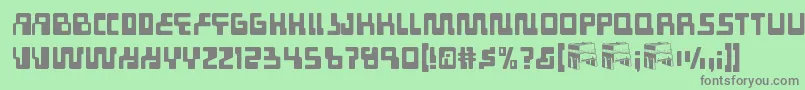Tabletron Font – Gray Fonts on Green Background