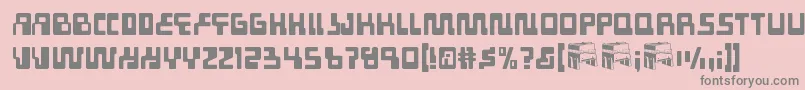 Tabletron Font – Gray Fonts on Pink Background