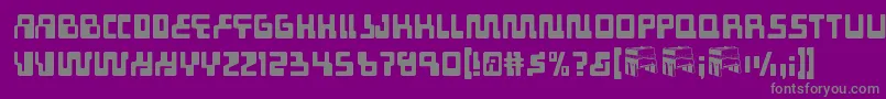 フォントTabletron – 紫の背景に灰色の文字