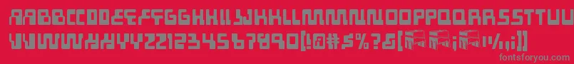 Tabletron Font – Gray Fonts on Red Background
