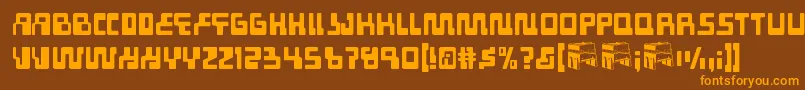 Tabletron Font – Orange Fonts on Brown Background