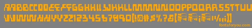 Tabletron Font – Orange Fonts on Gray Background