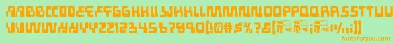 Tabletron Font – Orange Fonts on Green Background