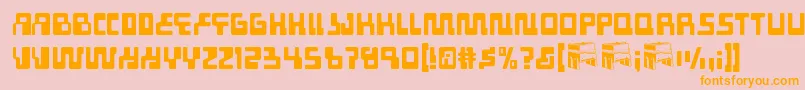 Tabletron Font – Orange Fonts on Pink Background