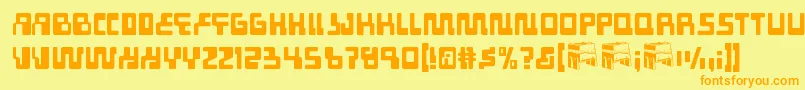 Tabletron Font – Orange Fonts on Yellow Background