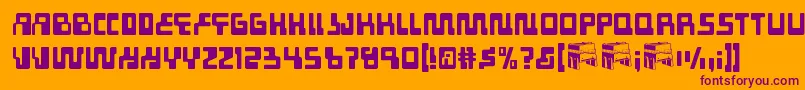 Tabletron Font – Purple Fonts on Orange Background