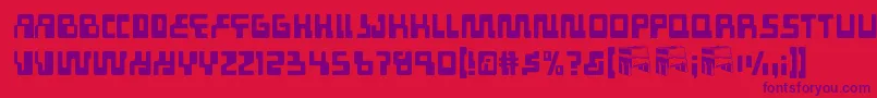 Tabletron Font – Purple Fonts on Red Background