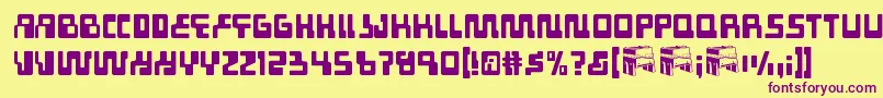 Tabletron Font – Purple Fonts on Yellow Background