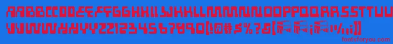 フォントTabletron – 赤い文字の青い背景