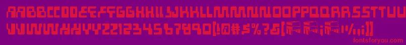 Tabletron-fontti – punaiset fontit violetilla taustalla