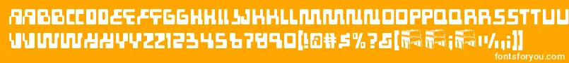 Tabletron Font – White Fonts on Orange Background