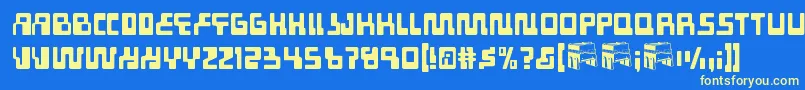 Tabletron Font – Yellow Fonts on Blue Background