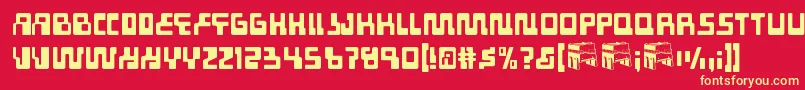 Tabletron Font – Yellow Fonts on Red Background